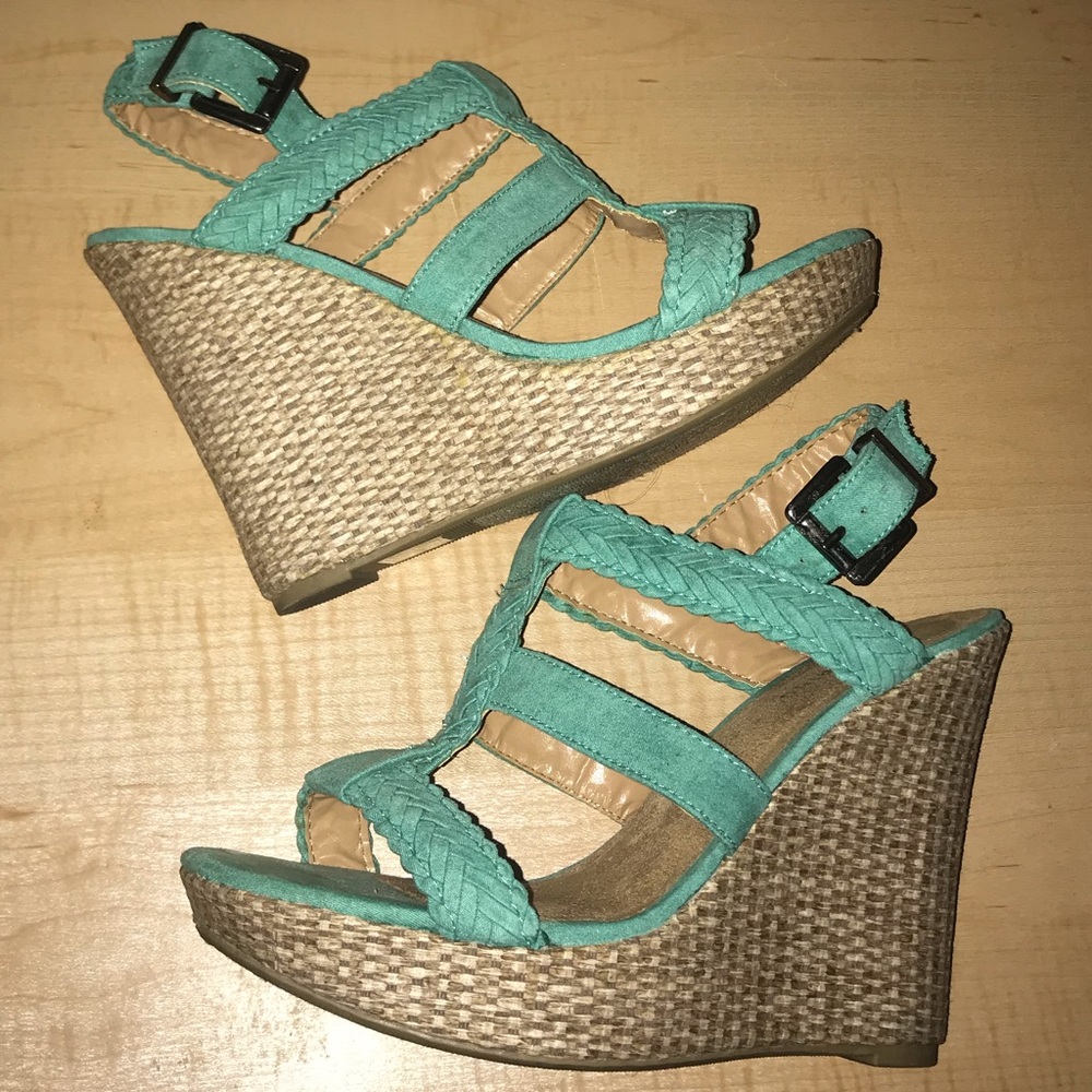 Turquoise Call It Spring Wedges
